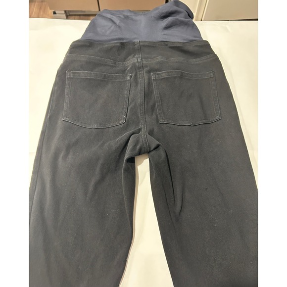Spanx Maternity Pants‎ Comfortable Over Belly Panel Black Jean Leggings - Picture 1 of 3